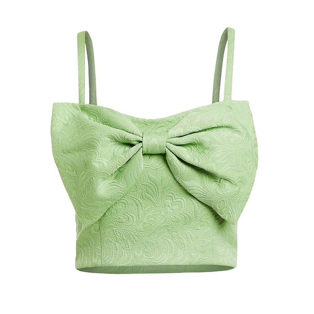 Mestiza New York Textured Green Corazon Crop Top Size 4